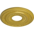 thumbnail image 3 of Ekena Millwork 20 5/8"OD x 6 1/4"ID x 1 3/8"P Lauren Ceiling Medallion (Fits Canopies up to 6 1/4"), Hand-Painted Rich Gold, 3 of 6