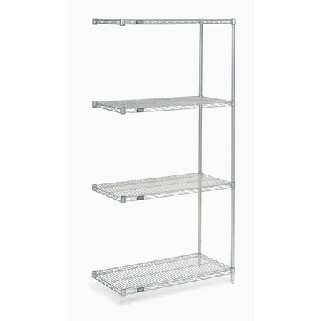 

Nexel Poly-Z-Brite® 5 Tier Wire Shelving Add-On Unit 36 W x 18 D x 74 H