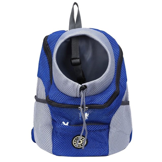 Sac à Dos pour Animaux de Compagnie Sac de Voyage Portable Sac de Poitrine avant Design à Cordon en Maille Portable Sac de Transport pour Chien d'Extérieur
