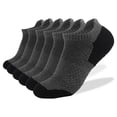thumbnail image 1 of 6 pares de calcetines tobilleros acolchados para hombre, calcetines informales transpirables de corte bajo, calcetines para correr, calcetines deportivos antideslizantes y transpirables, 1 of 5