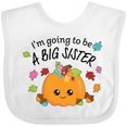 thumbnail image 3 of Inktastic I'm Going to be a Big Sister- cute Halloween pumpkin Girls Baby Bib, 3 of 4