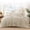 Beige-Oversized Queen, variant on Full Beige Tufted Bed-in-a-Bag 7-Piece Bedding Set
