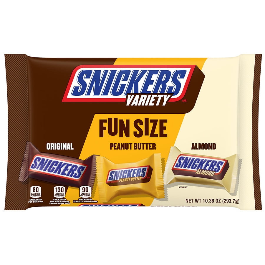 Snickers Original Peanut Butter And Almond Fun Size Halloween Chocolate Bars Small Bag 2498