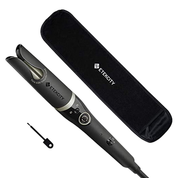 Automatic Hair Curler Curling Iron Wand, Etekcity 1.1 Inch Auto Rotating Ceramic Hair Styling Tools with Anti-Stuck Design, 2 Rotate Directions and 6 Alert Times, Dual Voltage, ETL/CETL List