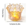 thumbnail image 3 of Aaihamo Vintage Glass Candle Holder, LED Electronic Candle Light, Ambient Desktop Decoration Night Light for Wedding, Party and Home Decor, 3 of 6
