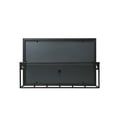 thumbnail image 4 of Umbra Cubiko Rectangular Wall Mirror and 5 Hook Storage Unit With Open-Side Access 12x8x4" Black, 4 of 10