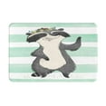 thumbnail image 1 of Balery Cute Raccoon Felpudo de franela, resistente a las manchas y a la decoloración, para uso interior y exterior, fácil de limpiar, 40 x 60 cm, 1 of 7