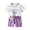 Purple, variant on Kids' Pajamas Kids Toddler Girls Summer Cartoon Bear Rabbit Lion Prints Cotton Breathable Casual Pajamas Set Baby Girl Pajamas Light Pink 6 Months-9 Months