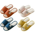 thumbnail image 4 of Worgeous  Indoor Slipper Summer Cotton Slippers Cute Microwavable Men and Women Lovers Navy, 4 of 8