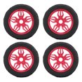 thumbnail image 3 of 4pcs Red Style A 17mm Hex Hub RC Tires - 112mm Diameter Rubber & Plastic Tires with Enhanced Grip, Strong Cushioning, Anti-Aging Feature, Universal Fit for 1/8 Scale Remote Control Racing Cars,, 3 of 7