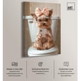 thumbnail image 2 of Cute Yorkie on the Toilet Canvas Glam Bathroom Art by Art Remedy, Gallery Wrapped, 10 x 15, 2 of 7