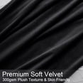 thumbnail image 6 of Jainmy 90 inches Pinch Pleated Velvet Blackout Curtains for Bedroom Living Room,Luxury Room Darkening Thermal Insulated Velvet Curtains,Black,2 Panels,40"×90", 6 of 9