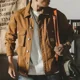 thumbnail image 2 of Chaqueta vaquera para hombre, acolchada, de carga, con relleno estético de oveja, cálida, de lana, estilo vintage, de lujo, informal, entrega rápida, lavada, 2 of 5