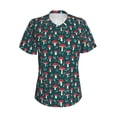 thumbnail image 2 of Uemuo Amanita Mushroom Printed Women's Classic V-Neck T-Shirt - Soft, Breathable, Moisture-Wicking, Perfect for Casual, Office, Travel, and Everyday Wear-Small, 2 of 5