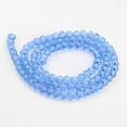 thumbnail image 2 of Transparent Glass Bead Strands Imitate Austrian Faceted(32 Facets) Round Cornflower Blue 6mm Hole: 1mm 96~98pcs/strand 20~21 inch, 2 of 3