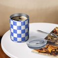 thumbnail image 3 of 12oz Coffee Tumblers Blue and White Checkered Pattern Stainless Steel Vacuum Insulated Travel Tumbler Coffee Cups Mug with Lid and Straw with Cleaning Brush for Cold & Hot Drinks, 3 of 5