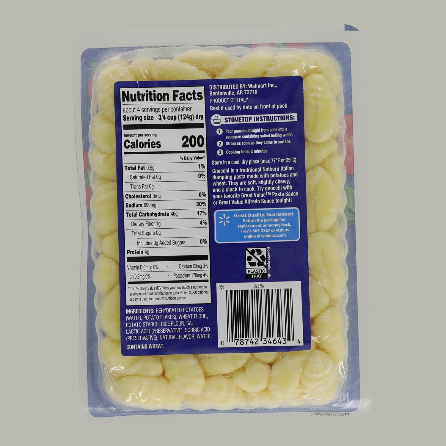 Great Value Potato Gnocchi, 17.6 oz