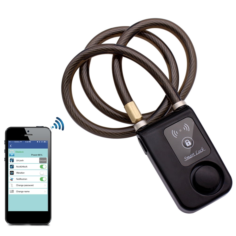 Bluetooth Bike Lock Alarm 110dB Universal Security Smart Bike Alarm Lock System AntiTheft