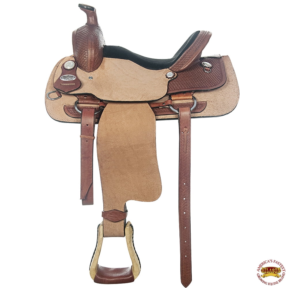 85BH 15 In Western Horse Saddle American Leather Ranch Roping Cowboy
