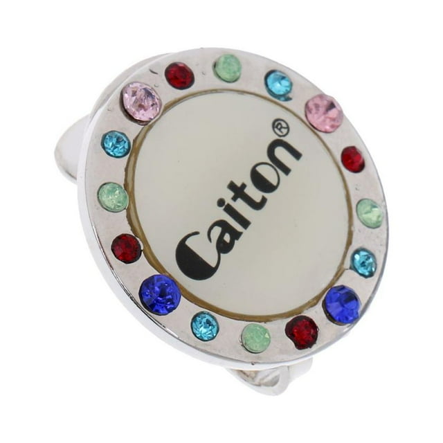 S SERENABLE Pocket Hat Clip with Golf Ball Marker Alloy Rhinestone Golfer Gift