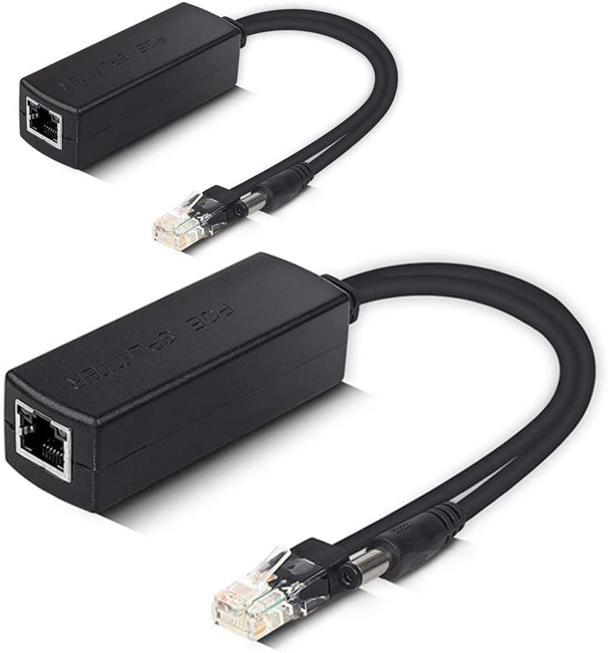 2Pack Active PoE Power Over Splitter Adapter 48V to 12V, IEEE