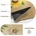 thumbnail image 2 of Sunflowers Kitchen Runner Rug 2.7x5 Washable Runners for Hallway Non Slip Farmhouse Bees Spring Summer Watercolor Floral Leaf Large Area Rug Indoor Floor Carpet for Bathroom Laundry Entryway Bedroom, 2 of 8
