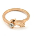 thumbnail image 3 of 9Pcs Rhinestone Cuff Rings Set Golden Alloy Stackable Rings Inner Diameter 18mm Gold, 3 of 4