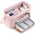 thumbnail image 1 of Estuche para lápices de gran capacidad, estuche para bolígrafos de mano, cosmético, regalo portátil para oficina, escuela, adolescente, niña, niño, hombre, mujer, adulto (azul), 1 of 6