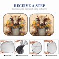 thumbnail image 6 of Honeii Bucket Flower Cow Print Foldable Car Sun Shade for Windshield, 2-Piece UV Protection Shade, Protects Car Interior, Ideal for Cars, Trucks, SUVs-Small, 6 of 6