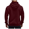 thumbnail image 6 of felwors Zip Up Hoodie for Men Cargo Sweatshirt Military Tactical Jacket Vintage Workout Running Active Hoodies with Pockets Wine for Size M, 6 of 8