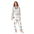 thumbnail image 2 of FORMRS Onesies Pajama for Adults Unisex Hoodie Winter Jumpsuit One Piece Sleepwear, Sizes S-2XL, Gray Cat Pattern, 2 of 7