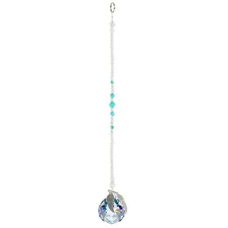 

Xinwanna Hanging Pendant Angel Wing Faux Crystal Ball Car Decoration Pendant Car Accessories (Sky Blue Type B)
