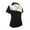 Black/White, variant on Monterey Club Women's Prep Diagonal Stripe Block Golf Polo Shirt #2306