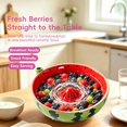 thumbnail image 5 of DLMCUH Ceramic Berry Washing Bowl, Drain Hole Fruit Colander, Self‑Rinsing Fruit Washer, Multi‑Functional Kitchen Bowl for Strawberries Blueberries Grapes, 5 of 7