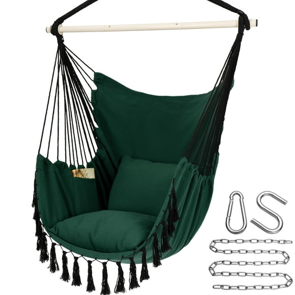 Silla Hamaca Colgante Y- STOP con 2 Cojines Verde