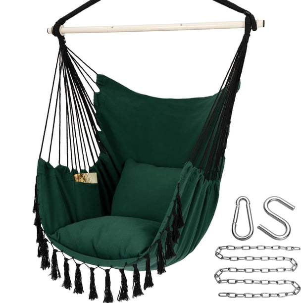 Silla Hamaca Colgante Y- STOP con 2 Cojines Verde