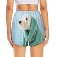 thumbnail image 4 of Vsdgher Dog Wrapped in Towel Print Women's Running Double Layer Shorts High Waisted with Pockets Elastic Yoga Workout Athletic Gym Sports, 4 of 8