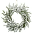 thumbnail image 2 of Northlight Heavily Flocked Pine Artificial Christmas Wreath - 16" - Unlit, 2 of 7