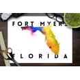 thumbnail image 3 of Fort Myers Beach, Florida, State Abstract Watercolor (9x12 Wall Art Print, Home Decor), 3 of 3