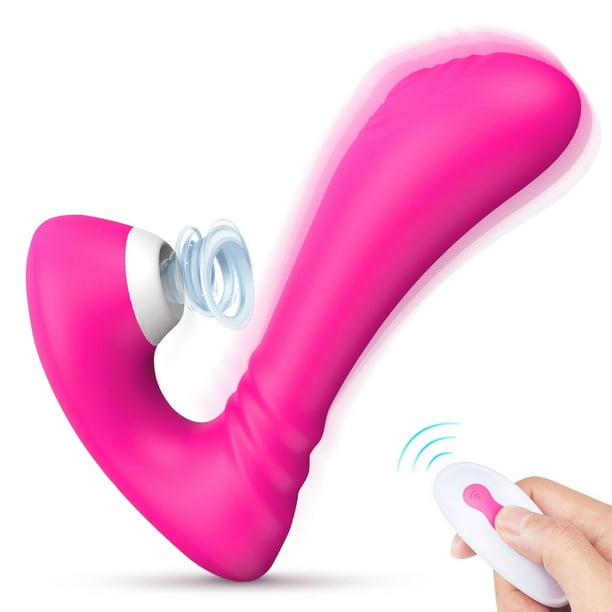 Bragas vibratorias Vibrador de bragas portátil Juguete sexual para mujeres con control remoto inalámbrico, 9 modos de vibración + 9 modos de succión Estimulación Carga magnética Control remoto Imperme