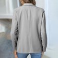 thumbnail image 6 of Wiyuqeen Blazers for Women Business Casual Open Front Long Sleeve Chino Blazer Suits Solid Lapel Collar Fall Cardigans Jacket with Pocket, 6 of 9
