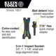 thumbnail image 2 of Juego de Dados Klein Tools NRHDM 5 en 1 Mini Impacto 1/4-1-1/8, 2 of 9