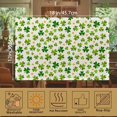 thumbnail image 2 of Shamrock Placemats,Green Clover Table Mats Set of 6,12x18 Inch,Waterproof Oil-Proof Washable and reusable Linen placemats Holiday Party Kitchen Table Decorations, 2 of 6