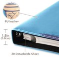 thumbnail image 3 of FORMRS 3 Ring Photo Album 4"x6" Self Adhesive Large Capacity PU Leather Cover, Ice Cream Cat, 3 of 8