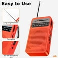 thumbnail image 6 of Portable Radio AM FM, Loud Speaker Transistor Radio with 3.5mm Headphone Jack, Personal Radio for Long Trips, Pocket Radio for Indoor,Outdoor, Emergency Use Perfect Gift for Seniors,kids -Rad, 6 of 6