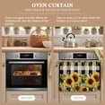 thumbnail image 5 of Oven Skirt Curtain for Kitchen 21.5x30 Inch, Sunflower Checkered Oven Curtain with 8 Ribbon Ties & Ruffle Trim, Stove Skirt Curtain Dishwasher for Cabinets Sinks Black Buffalo Plaid Pastoral Flowers, 5 of 9