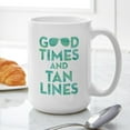 thumbnail image 6 of CafePress - Good Times Tan Lines Prin - 15 oz Ceramic Large White Novelty Mug, 6 of 6