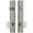 Satin Nickel, variant on Grandeur 840253 Carre Solid Brass Tall Plate Single Cylinder Keyed Entry Set - Nickel
