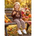 thumbnail image 5 of Toddler Baby Girl Thanksgiving Outfit Long Sleeve Sweatshirt and Pants 2Pcs, 5 of 10
