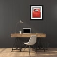 thumbnail image 3 of Wiens, James 26x32 Black Ornate Wood Framed with Double Matting Museum Art Print Titled - Lets Go for a Ride II Red Truck, 3 of 4